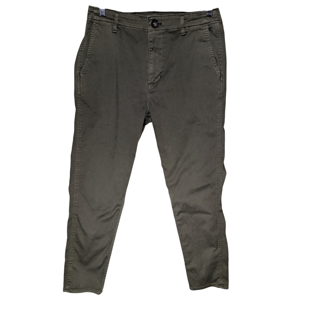 Moussy Vintage Ansley Chino Slim Copped Pants Womens 29 Olive Khaki Japan $295